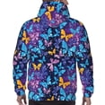 thumbnail image 7 of Fotbe Men's Hoodie with Butterflies Of The Starry Sky Pattern - Kangaroo Pocket Pullover Hooded Sweatshirt, Perfect for Daily Wear, Travel, and Home-4X-Large, 7 of 7