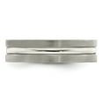 thumbnail image 5 of Edward Mirell Titanium Brushed&Polished w/Sterling Silver 6mm Band EMR182, 5 of 7