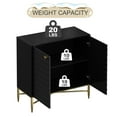 thumbnail image 4 of Boyel Living 2 Door Sideboard Storage Cabinet, Modern Black Buffet Cabinet Cupboard for Kitchen Dining Room Living Entryway, 4 of 9