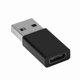thumbnail image 2 of M Buder 2Pzs Adaptador USB 3.0 a USB-C Tipo C Hembra OTG Convertidor de Datos y Carga Negro (3.3x1.4x0.6 cm / 1.3x0.55x0.24 inches), 2 of 9