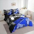 thumbnail image 3 of Feelyou Game Console Player Twin Bedding Sets 7-Piece, Blue Gamer Gamepad Bedding Comforter Set, Teens Kids Boys Girls Reversible Sheet Sets, Ultra Soft Bedroom Decor, 3 of 7