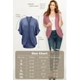 thumbnail image 6 of Made by Johnny Women's Short Sleeve Open-Front Batwing Cardigan XXL TEAL_BLACK, 6 of 6