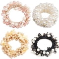thumbnail image 1 of Elegante diadema elástica para mujer, anillo para el cabello con perlas, coleteros con cuentas para niñas, accesorios para el cabello de coleta, diadema elástica, 1 of 5