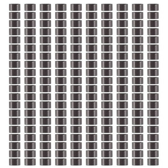 200 PCS 5mm Dark Brown Color Silicone Lined Micro Rings Links Beads For I Bond Stick Tip Hair Extensions