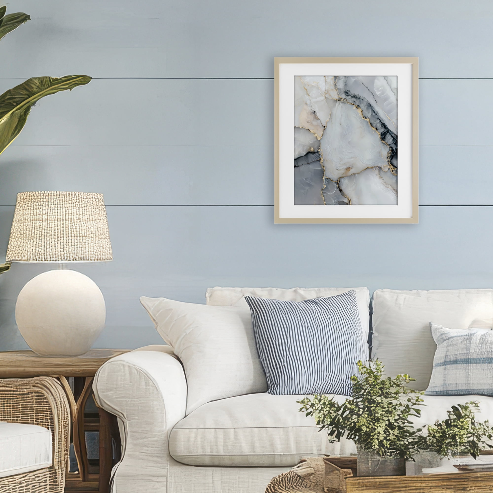 Stupell Industries Luxe Stone Geode Birch Framed Print Under Glass, design by Svetlana Aleynikova