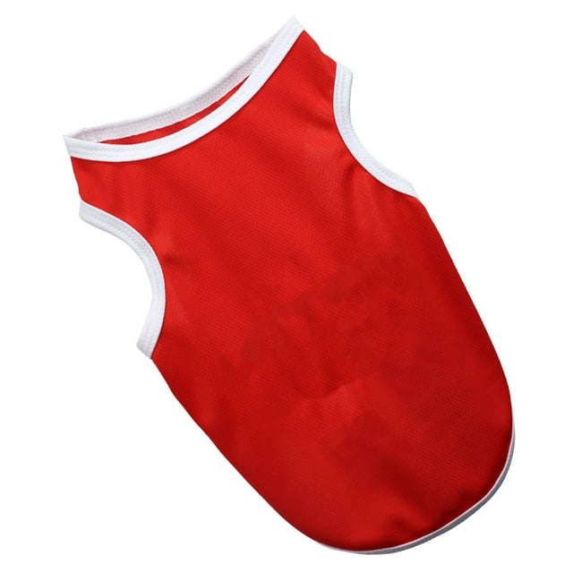 Camiseta para mascota, suave, transpirable, de secado rápido, bonita, deportiva, para cachorros, para fiestas diarias, color rojo, talla XS
