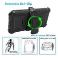 thumbnail image 4 of GoldCherry for iPhone 12 Mini Case,Built-in Screen Protector Heavy Duty Full-Body Rugged Holster Armor Case [Belt Clip][Kickstand] for for iPhone 12 Mini 5.4 Inches(Black), 4 of 6