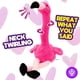 thumbnail image 1 of Talking Flamingo Repeats What You Say Twisting Electric Interactive Animated Toy Speaking Plush Buddy Gift for Toddlers Birthday Festival Holiday, Pin, 1 of 5