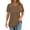 1 Coffee, variant on Fantaslook Women Blouses Dressy Casual Summer Short Sleeve Shirts Crew Neck Pleated Tunic Tops