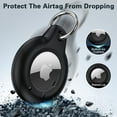 thumbnail image 3 of for Airtag Keychain Case Waterproof, 2 Pack Apple Airtag Holder [Shockproof Protective] [Anti-Scratch with Key Ring] Air Tag Case for Dog, Wallet, Luggage (Black & Blue), 3 of 5