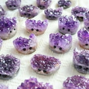 Natural Amethyst Quartz Pet- Sparkle Druzy Gemstones Pet Cute Crystal Critter, Citrine Cluster Critter, Quartz Cluster Pet, Guardian Stone