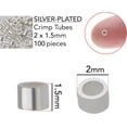 thumbnail image 4 of The Beadsmith Tube Crimp Beads, 2 x 1.5mm, 100 Pieces, Silver Color, Uniform Cylindrical Shape, No Sharp Edges, Designed to Secure The Ends of Jewelry Stringing Wires and Cables, 4 of 7