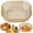 Gold, variant on Plastic Snack Serving Bowl with Gold Rim, Decorative Dessert Nut Tray, Lightweight Serving Plate for Candy, Snacks, Fruit, Tabletop, Home Kitchen, Party Display(Style A)