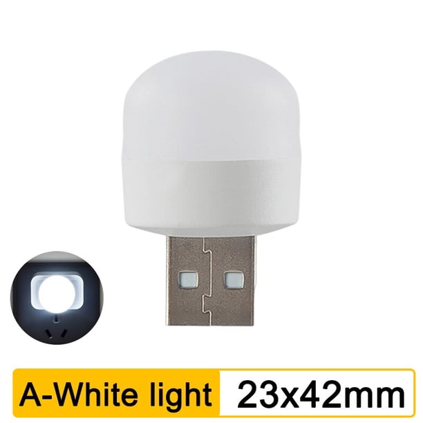 Lámpara de lectura con enchufe USB para ordenador, luz LED de noche ...