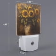 thumbnail image 2 of Fotbe Rustic Sunflower Bouquet Luz Nocturna LED, Luz de Noche con Sensor de Luz Natural de Anochecer a Amanecer, Se Enchufa a la Pared, Blanco Cálido 0.5W-US, 2 of 7