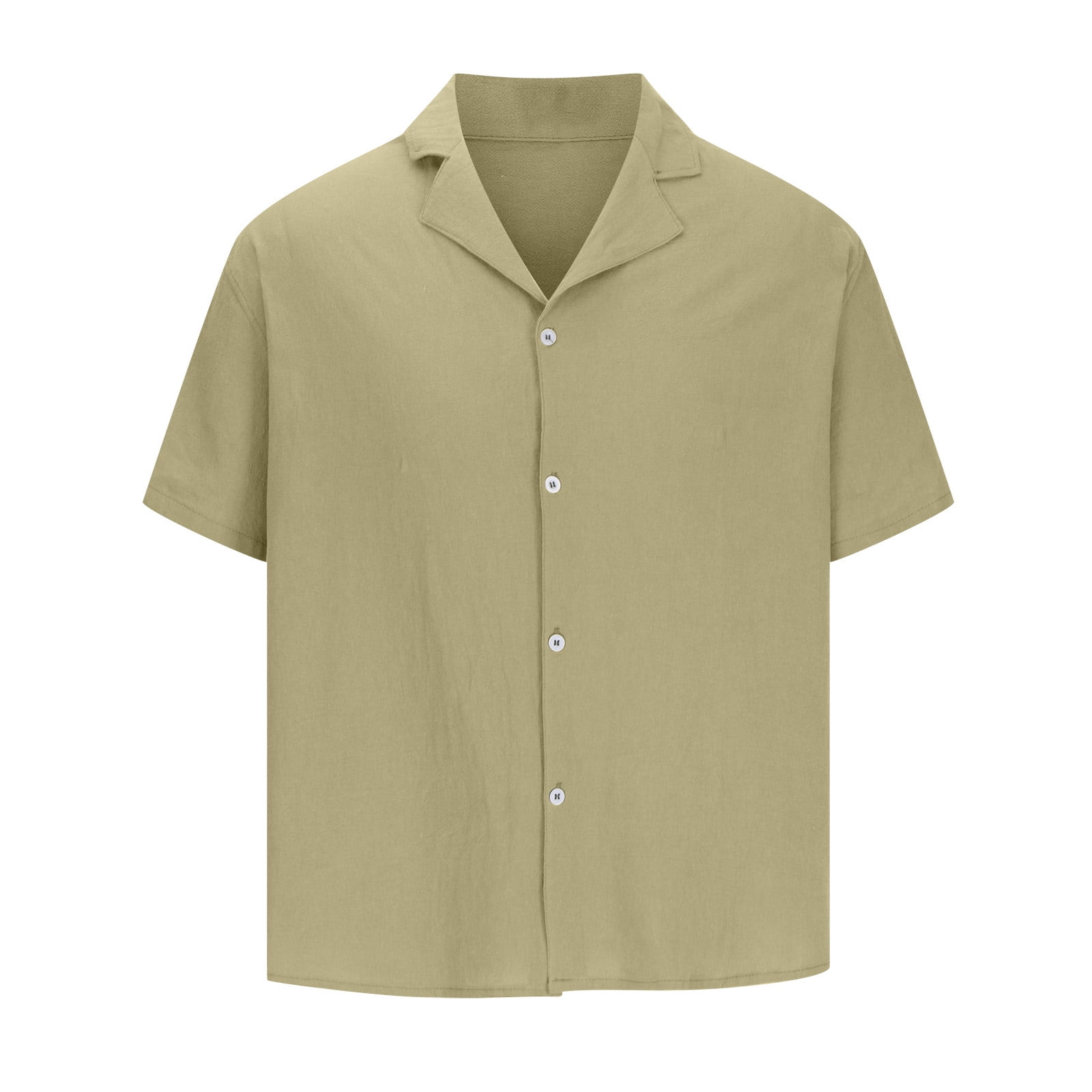 RYRJJ Men Button Down Cotton Linen Dress Shirts Classic