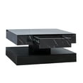 thumbnail image 5 of 16.93In High Led Coffee Table, Modern Coffee Table for Living Room, Living Room Tables, Large Living Room Furniture, Led Lights (Black), 5 of 11