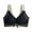 Black, variant on Cotton Wireless Bras for Women Bra Ultra-Thin Cup No Underwire Push up Sleep Bra V-Neck Padded Bra Feature Hook and Eye Closure Training Bra Style Y-418 , Black XXL