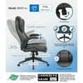thumbnail image 3 of Boss Office Products High Back Flip Arm Vinyl Executive Chair in Black, 3 of 9