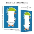 thumbnail image 5 of Kll Goose Holding An Umbrella Wall Plate,Gloss Finish,Standard Size 1 - 5" X 3", Polycarbonate Thermoplastic,Electric Receptacle Plug Covers, 5 of 8