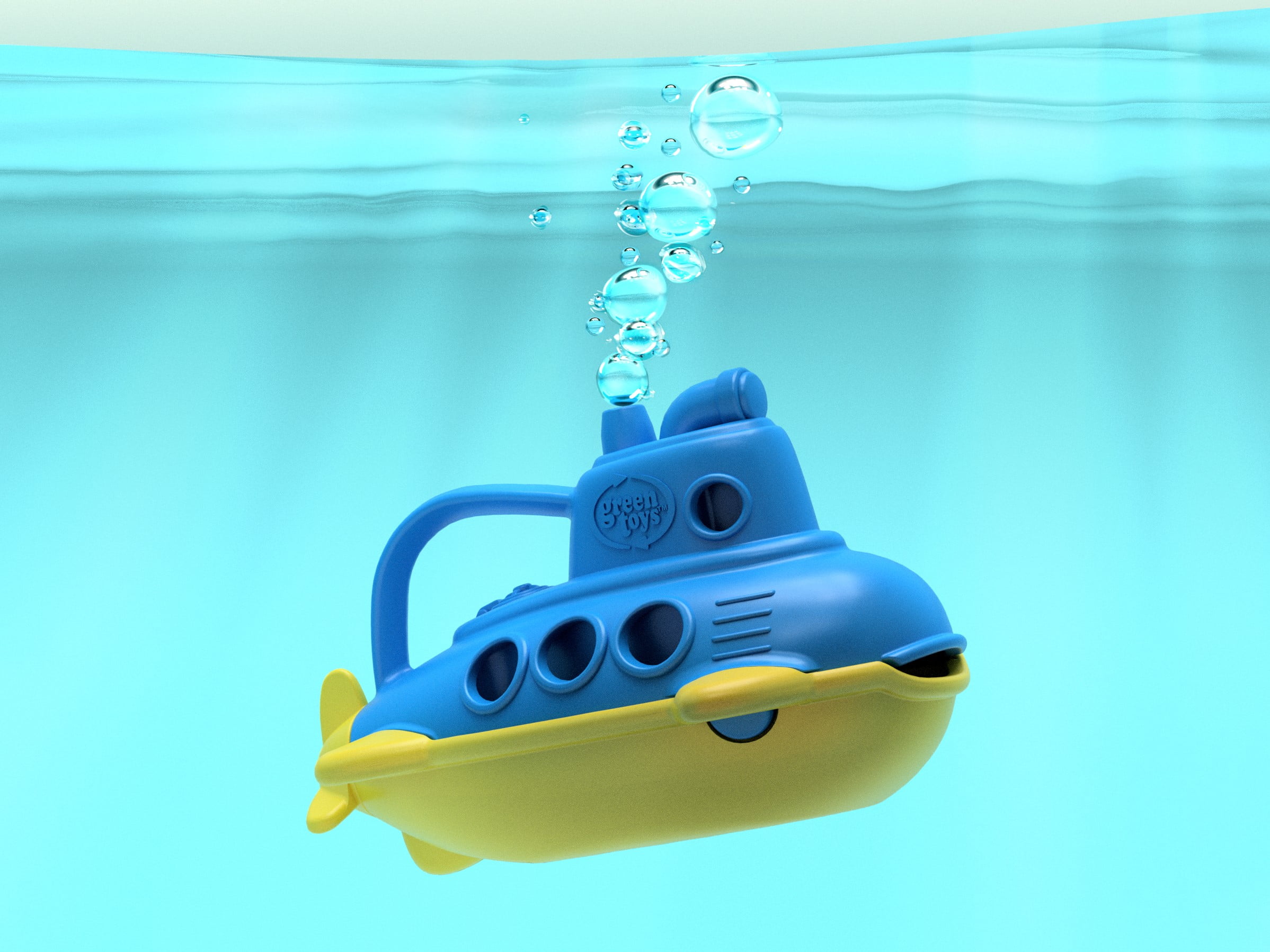 (未使用･未開封品)　Green Toys (グリーントイズ) 潜水艦 ブルーキャビン p1m72rm Amazon.com: Green Toys Submarine, Blue/Yellow - Pretend Play