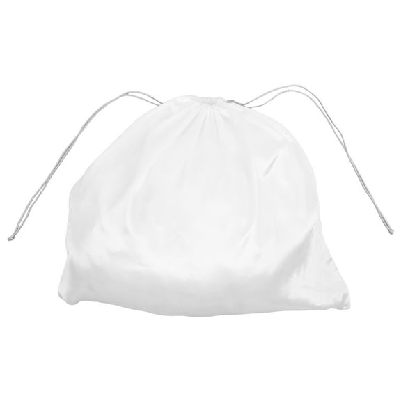 WHAMVOX White Polyester Drawstring Bag for Shoe Storage and Travel Use with Adjustable Closure Various Sizes Available