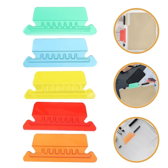 KAJNBN File Folder Tabs Plastic 50Pcs 3.1X1.2X0.1In