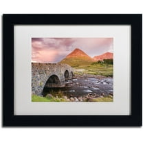 Trademark Fine Art "Scottish Bridge" Canvas Art by Michael Blanchette Photography White Matte, Black Frame