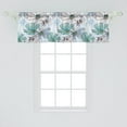 thumbnail image 2 of Flowers Vintage Window Valance, Sketchy Artwork of Delicate Floral Boho Romance Vibes Print, Curtain Valance for Kitchen Bedroom with Rod Pocket, 54" X 18", Turquoise Ceil Blue White, by Ambesonne, 2 of 2
