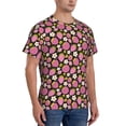 thumbnail image 2 of Bixox Men's Strawberry Printed Short Sleeve Skinny Athletic T-Shirt, 2 of 6