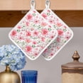 thumbnail image 2 of Elegant Spring Floral Pot Holders for Kitchen Heatproof Potholder, 3 Pack Pink Flower Summer Botanical Hot Pads Multipurpose Oven Pads Cloth Potholders Trivet for Cooking Baking, 2 of 8