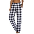 thumbnail image 2 of Ekouaer Women Pajama Pants Comfy Pj Bottom with Pockets Stretch Plaid Sleepwear, 2 of 5