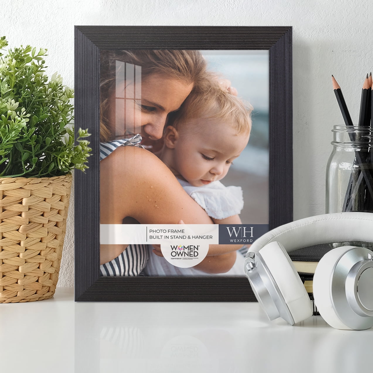 Premium Ebony Solid Wood Picture Frame, 6 x 8