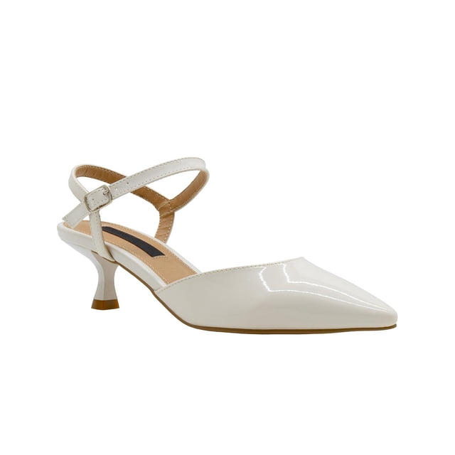 Zapatilla Tacon Aguja Salamandra® Charo Beige Correa Tobillo beige 23.5