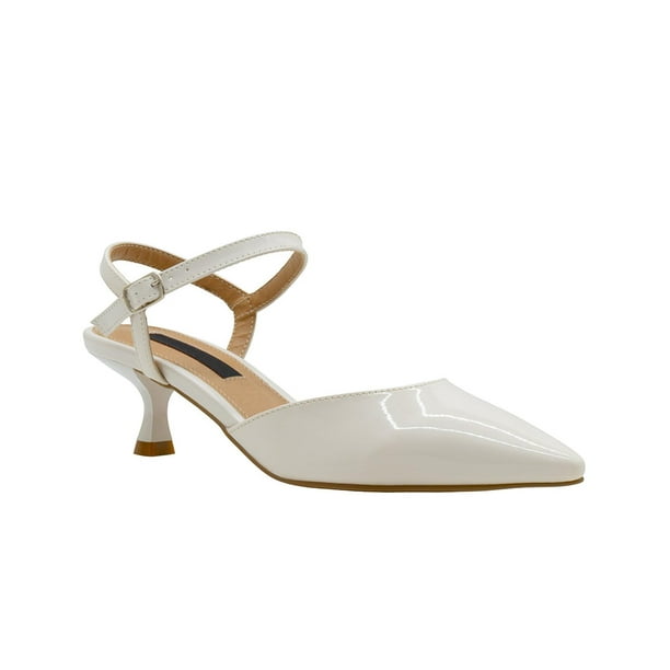 Zapatilla Tacon Aguja Salamandra® Charo Beige Correa Tobillo beige 24.5