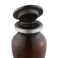 thumbnail image 5 of Reminded Small Cremation Memorial Urn for Human Ashes, Brown Mini Keepsake with Velvet Case, 5 of 5