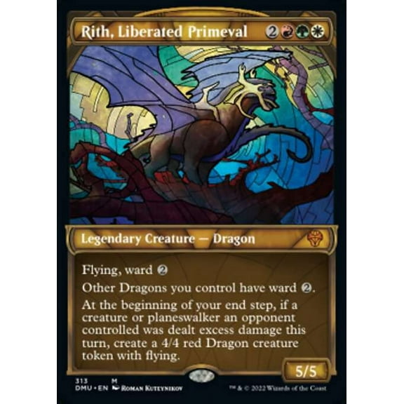 MtG Dominaria United Mythic Rare Rith, Liberated Primeval (Showcase FOIL) #313
