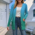thumbnail image 2 of Towmus Women's Lightweight Cardigan Sweaters Summer Fall Oversized Long Sleeve Tops Open Front Cardigans Coat with Pockets, 2 of 6
