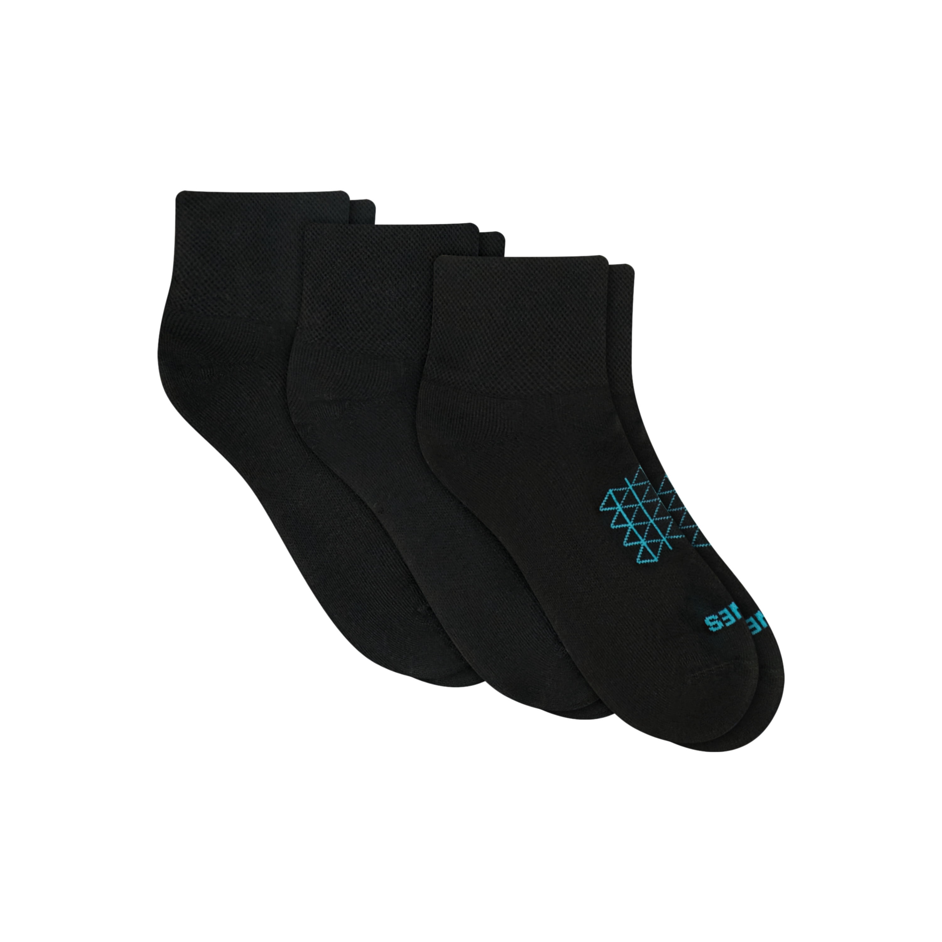 Hanes Mens Ankle Socks, 3-Pack, Absolute Run Quarter Socks for Men, Moisture-Wicking, Cushioned