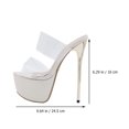 thumbnail image 4 of WORGEOUS 1 par moda sandalias de tacón súper altas plataformas impermeables zapatillas de talón alto, 4 of 7