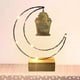 thumbnail image 4 of Decoraciones para Eid Ramadán Mubarak, luces LED, adornos tallados en madera, mesa hecha a mano Oro, 4 of 6