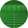 thumbnail image 1 of Ahgly Company Tapis d'Intérieur Rond Lavable en Machine Vert Foncé Transitionnel, 5 Pieds Rond, 1 of 7