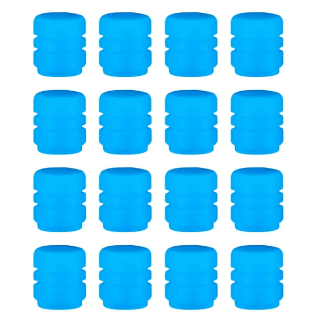 Blue A Glow In The Dark Tire Valve Caps Fluorescent Luminous Abs For Car Truck Suv Blue Color 20 Pieces Set