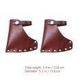 thumbnail image 3 of 2Pcs Axe Protective Cover Cowhide Axe Head Sheath Portable Axe Cover Hatchet Sheath, 3 of 5