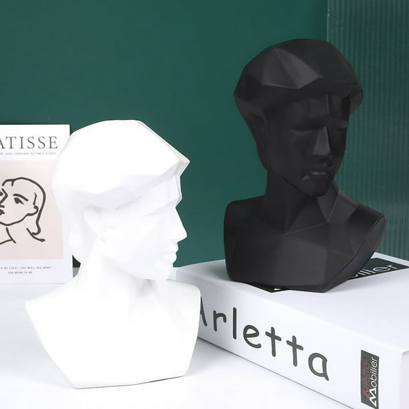 Greek Statue of David, Minimalist style Roman Bust Greek Mythology Sculpture for Home Decor Black