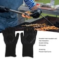 thumbnail image 3 of Guantes Ignífugos Para Parrilla, Guantes Negros Para Barbacoa, Silicona De Algodón, Antideslizantes Para Hornear, 3 of 7
