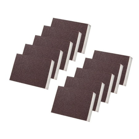 Blarkrus Abrasive Cleaning Sponges 10-Pack 3.5×2.4×1 in Wet or Dry Use for Fast Decontamination Ideal for Polishing Metal and Removing Burnt-On Food