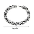 thumbnail image 3 of Pulsera de plata Europea y de titanio de acero Imperiales Cadena dominante de la cadena de quillas de los hombres de vuelta de la cadena Personalidad, 3 of 5