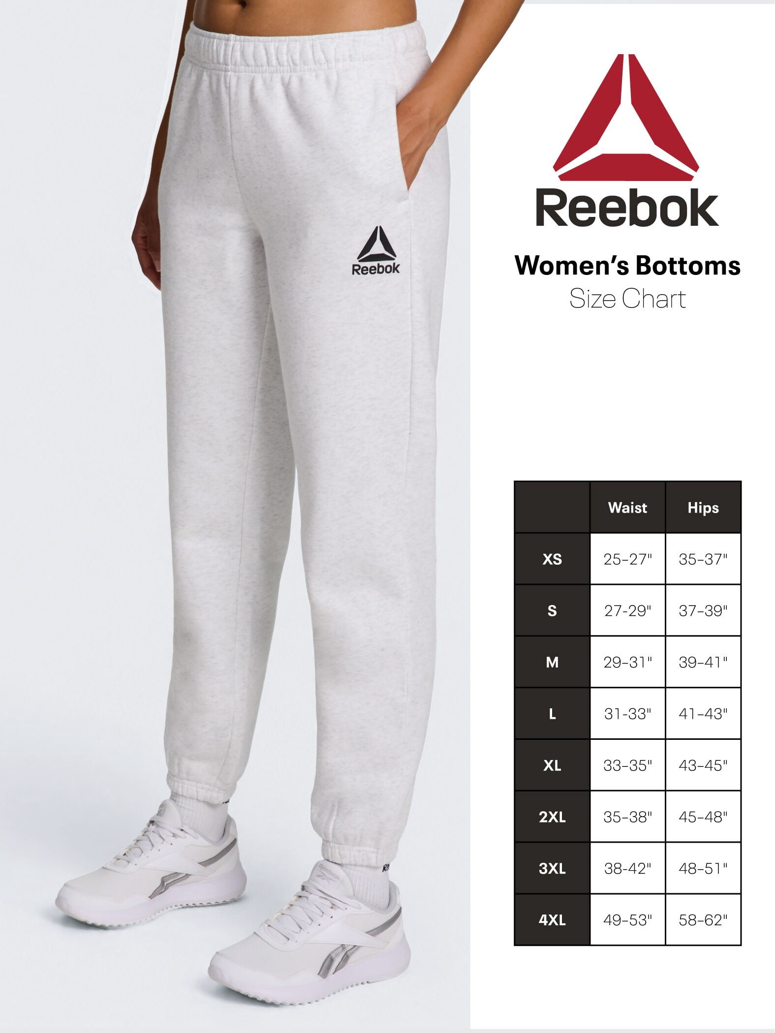 Reebok Women's and Women's Plus Game Day Fleece Wide Leg Pant, Sizes XS-4X