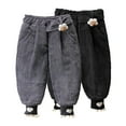 thumbnail image 3 of LYMAYTER Infant Girls Cotton Pants for Kids Baby Winter Corduroy Trousers Little Girls Thickened Casual Pants for 6 Months -4 Years, 3 of 10